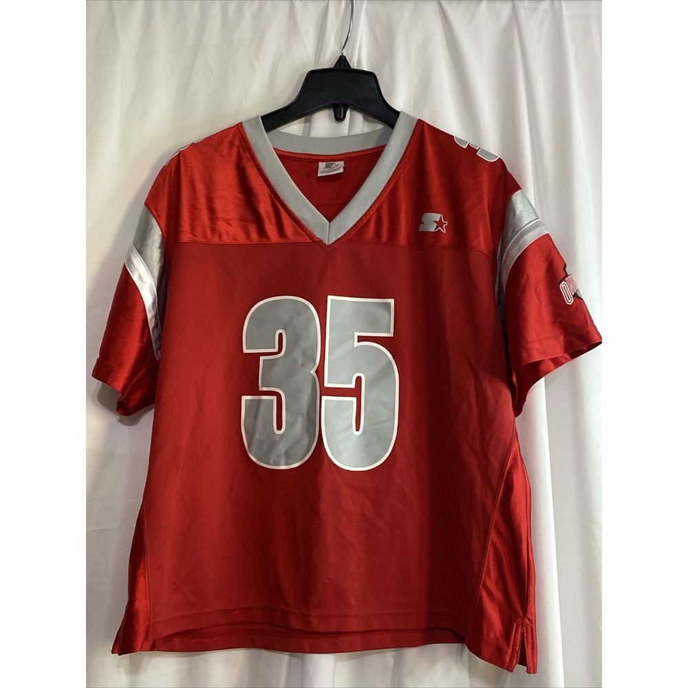 Starter Ohio State Buckeyes Jersey Youth XL Red Excellent #35 Football Mesh